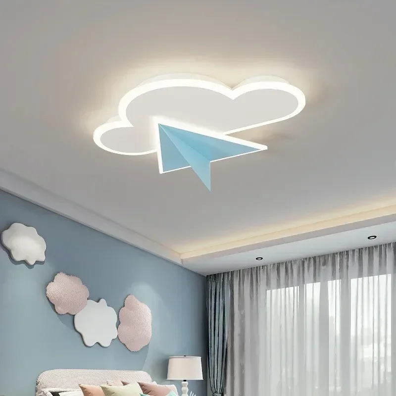 2023new Nordic LED Потолочный Светильник Облако Бумажный Самолетик Детская Комната Украшение Спальни Decoracion Habitacion Infantil Бытовая техника