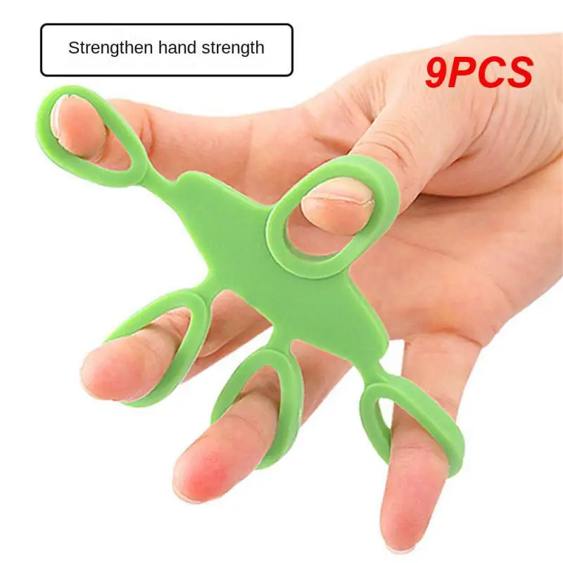 9ШТ Силиконовое устройство для захвата рук, упражнение для пальцев, Укрепитель для рук, растяжитель для рук, тренажер для реабилитации мышц