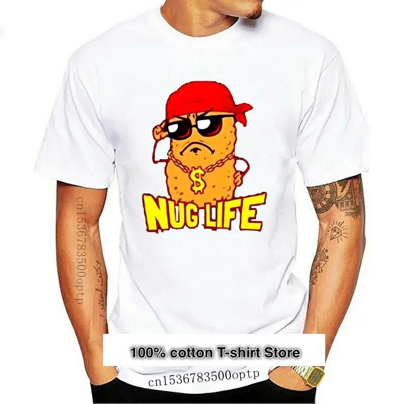 Camiseta de manga corta con estampado de Nug Life, camisa divertida con cuello redondo, a la moda, 2021