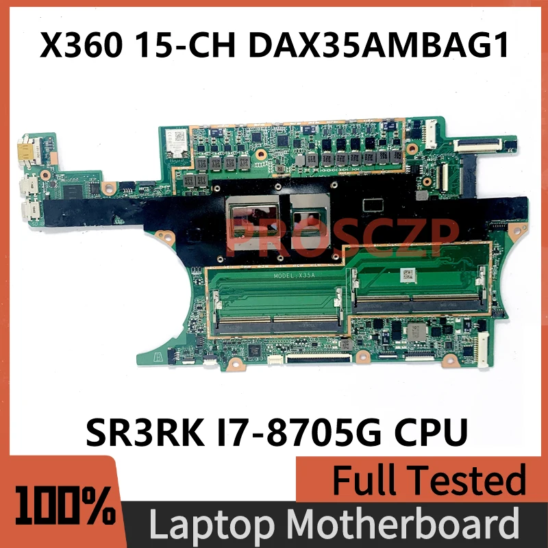 DAX35AMBAG1 Высококачественная Материнская Плата Для ноутбука HP Spectre X360 15-Ch 15T-Ch Материнская Плата с процессором SR3RK I7-8705G 100% Работает Хорошо