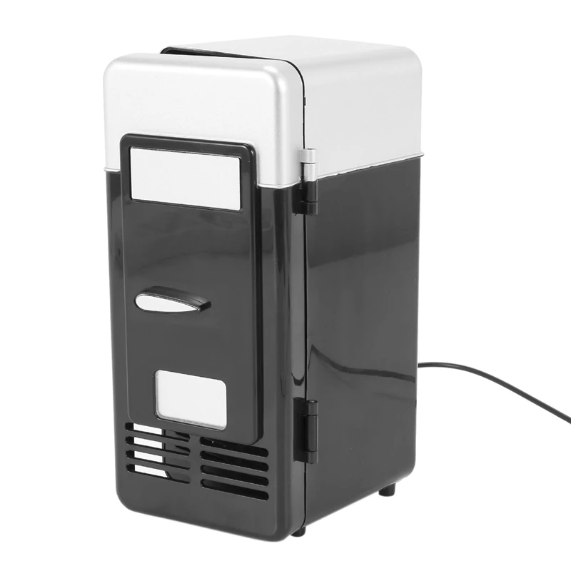 Usb-мини-холодильник с морозильной камерой для холодного хранения, Usb-мини-холодильник, небольшой портативный мини-холодильник для газировки в автомобиле