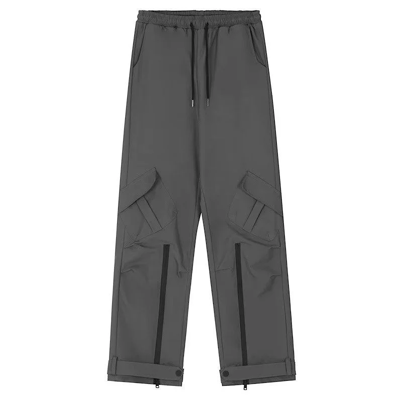 Женские брюки-карго Y2k Street Wear, прямые мешковатые брюки с завязками и высокой талией, женские спортивные брюки в стиле хип-хоп с несколькими карманами, повседневные брюки в стиле хип-хоп с несколькими карманами 5