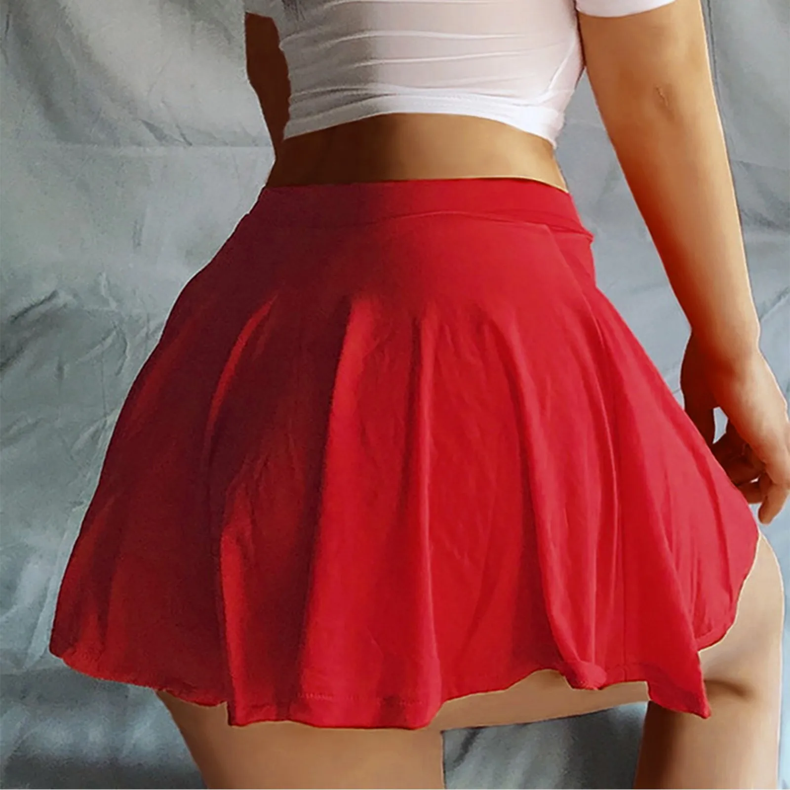 Женское Эротическое белье, Мини-юбка, сексуальное Повседневное, Однотонное, Модная мини-юбка, женская короткая юбка для вечеринок, Faldas 3