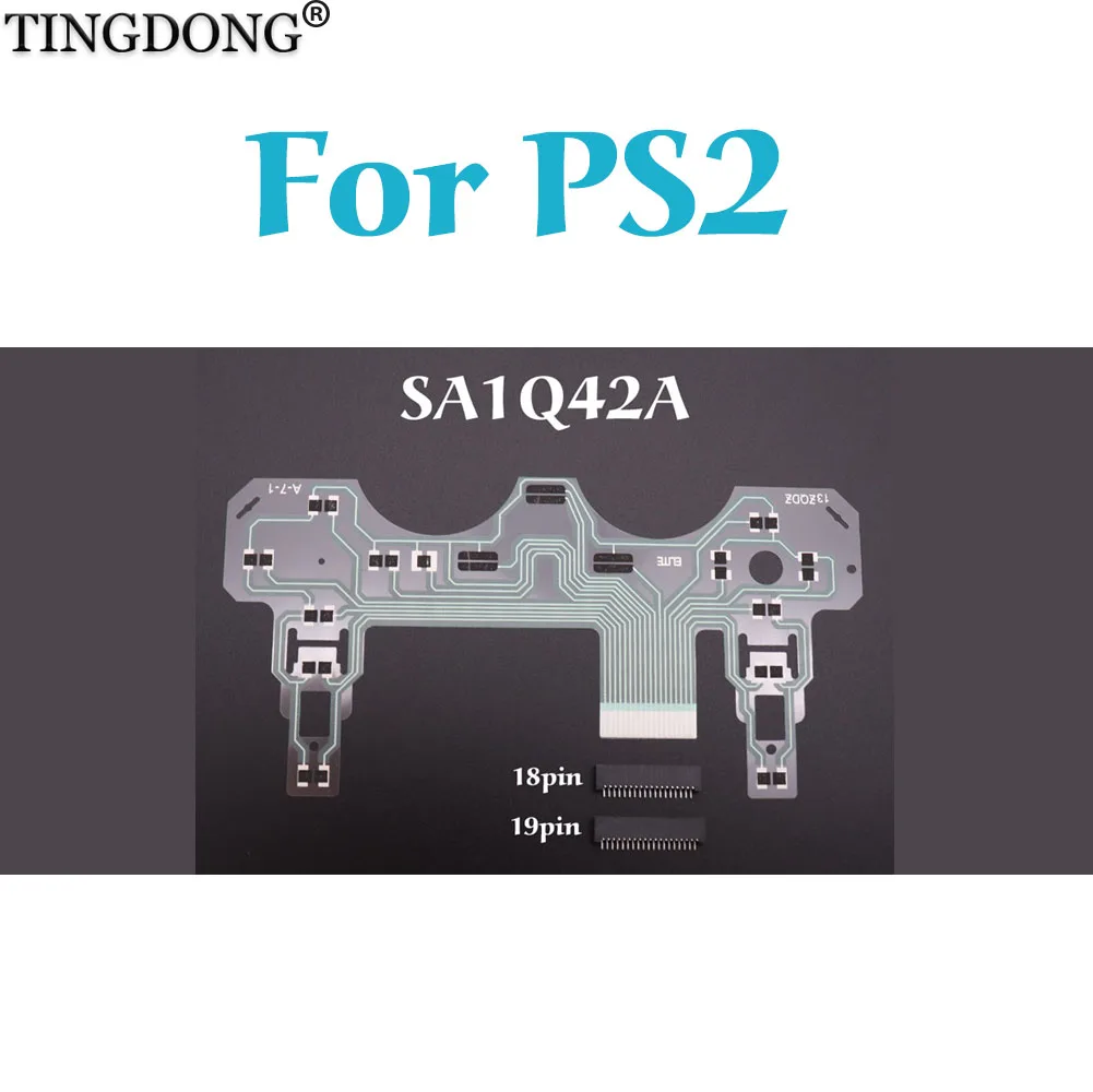 Запчасти для ремонта Контроллера TINGDONG Печатная Плата Ленточная Печатная Плата 18Pin SA1Q42A для PS2 Dualshock 2 с Разъемом 18pin или 19Pin