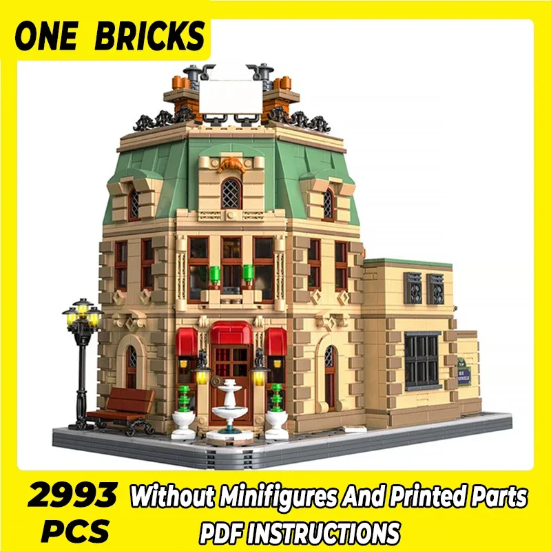 Знаменитая Модель Street View Moc Building Bricks Ресторанная Технология Gusteau Модульные Блоки Подарочная Рождественская Игрушка DIY Наборы Для Сборки