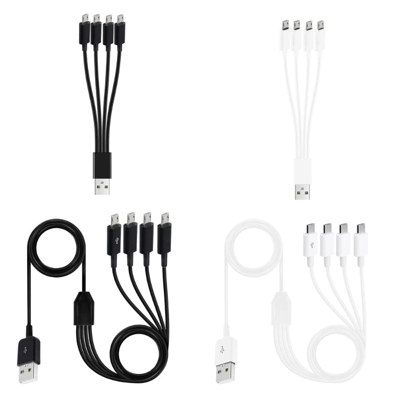 Компактный кабель Micro USB 4 в 1 для удобного подключения ваших устройств 7,87 дюйма / 59,1 дюйма