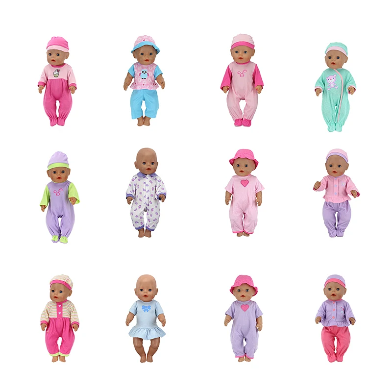 Костюм для отдыха, одежда для куклы, подходит для куклы 17 дюймов 43 см, одежда для новорожденной куклы
