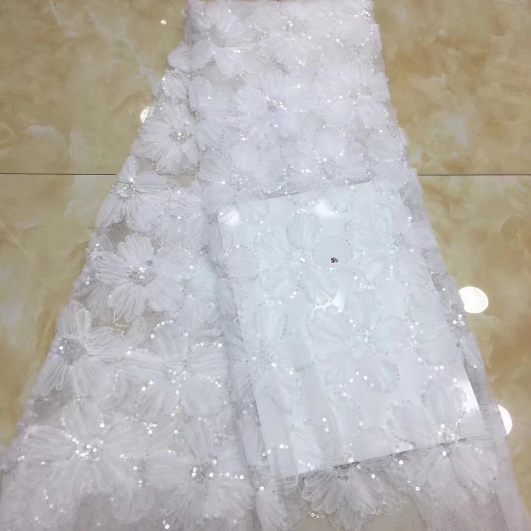 Кружевная ткань с блестками 2021 Высококачественная Африканская кружевная ткань Свадебное платье Франция Нигерия Платье из тюлевой кружевной ткани D3828