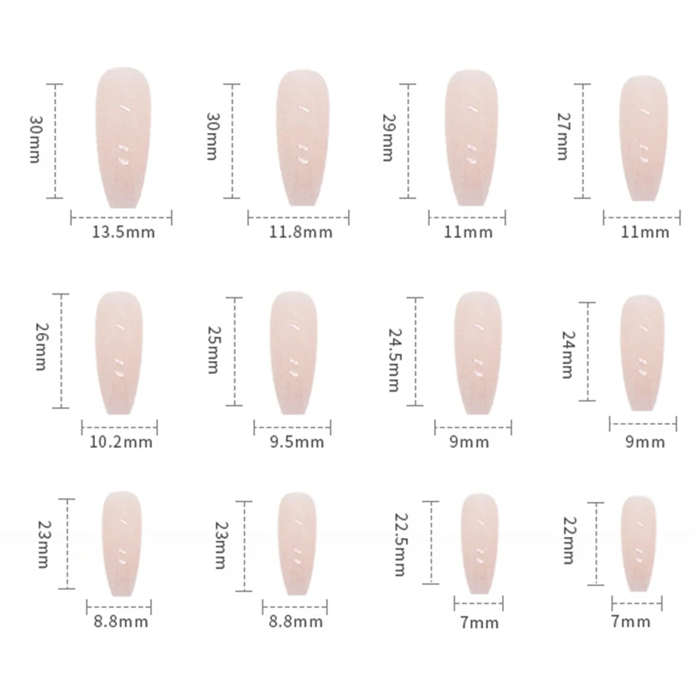 Модные Простые накладные ногти в стиле клея Многоразового использования для женщин и девочек 3