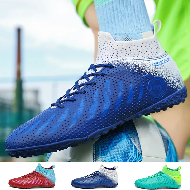 Мужские футбольные бутсы Профессиональная футбольная обувь для детей Футбольные бутсы с высоким берцем Society Futsal Shoes Man 2023 Горячая распродажа