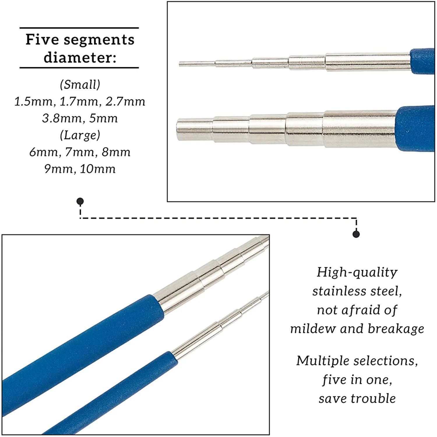 Набор инструментов для намотки с оправкой для намотки и плоскогубцами для изготовления колец 6 в 1 для намотки ювелирных изделий и переходным кольцом 2