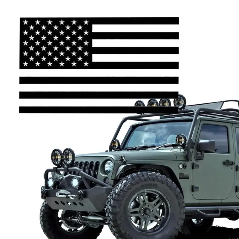 Наклейка с американским флагом на автомобиль, черные наклейки на бампер, Патриотическая наклейка с флагом США, наклейка на бампер автомобиля, окно грузовика, автомобильные шлемы