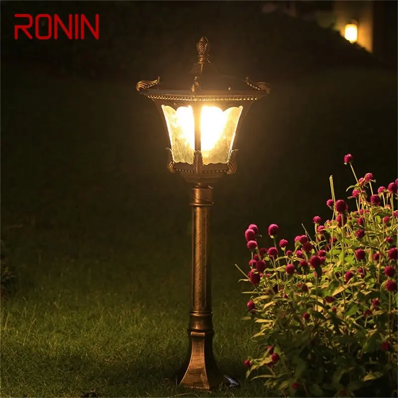 Наружные газонные фонари RONIN, ретро Коричневая Садовая лампа, светодиодная Водонепроницаемая IP65, Декоративная для дома, для дуплекса