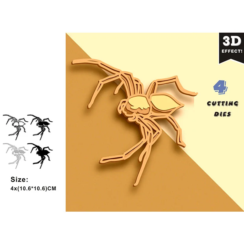 Недавно поступившая Многослойная форма для резки металла Spider -3d Используется для процессов резки бумаги И печати открыток, Em