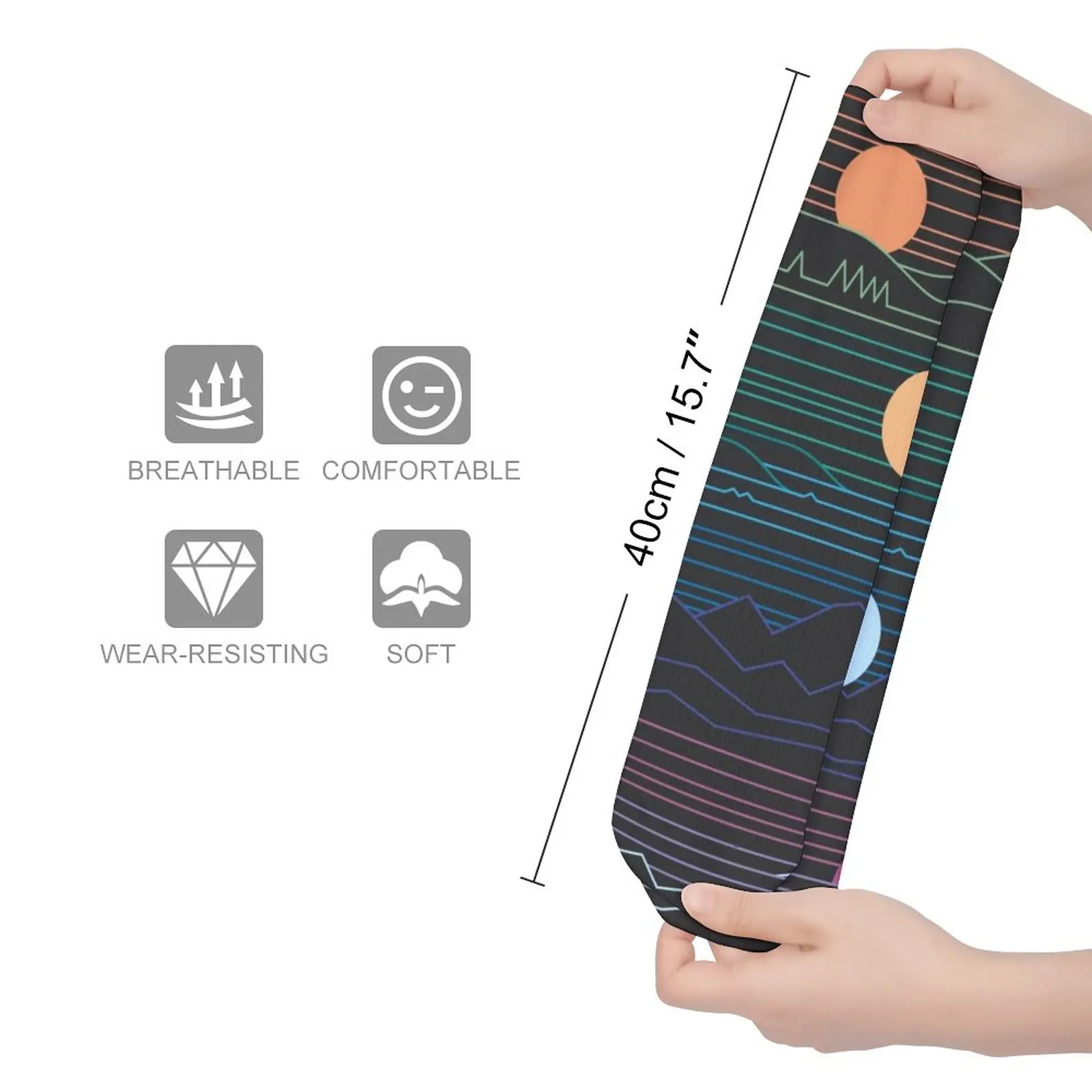 Носки с мультяшным рисунком Sun Line, чулки для отдыха с принтом Many Lands, качественные носки для скейтборда для девочек, Зимние нескользящие носки с принтом 1
