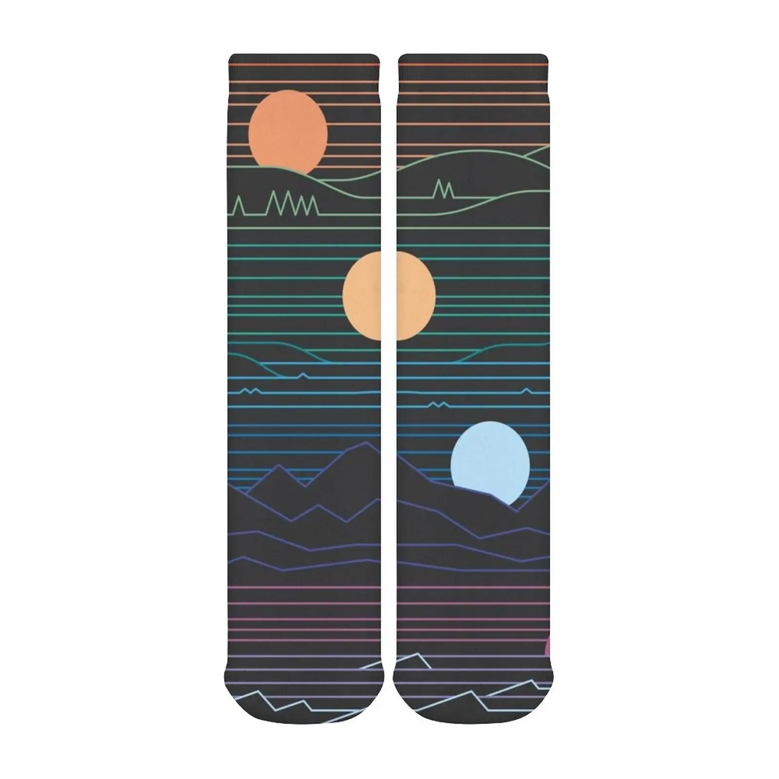 Носки с мультяшным рисунком Sun Line, чулки для отдыха с принтом Many Lands, качественные носки для скейтборда для девочек, Зимние нескользящие носки с принтом 5