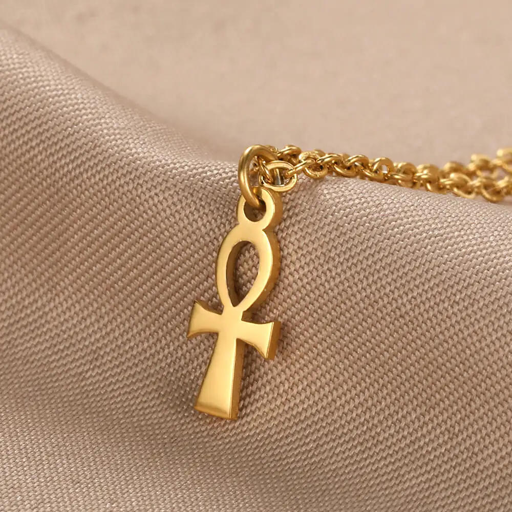 Ожерелья с крестом Высота Классический Египетский Нил Анкх Крест Кулон ожерелье для женщин Мужчин Старинные Египетские украшения Амулет Распятие