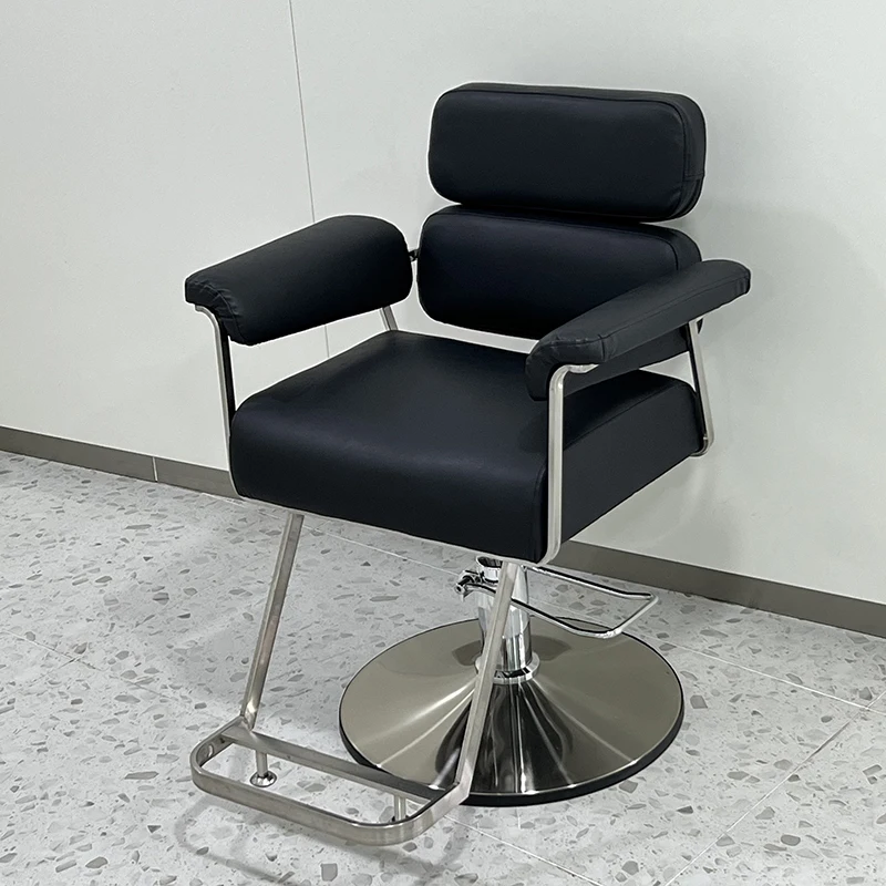 Парикмахерские кресла с откидной спинкой, Вращающееся Парикмахерское профессиональное кресло для ухода за лицом, Металлическая мебель класса люкс Sillas De Barberia