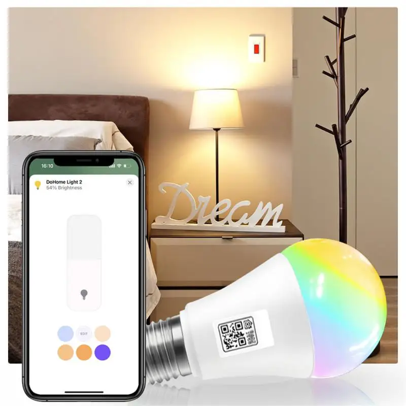 Подлинный Homekit WiFi Smart LED Лампа GU10 E14 E27 RGB Лампочка Siri Voice APP Control Work For Home kit Alexa Home