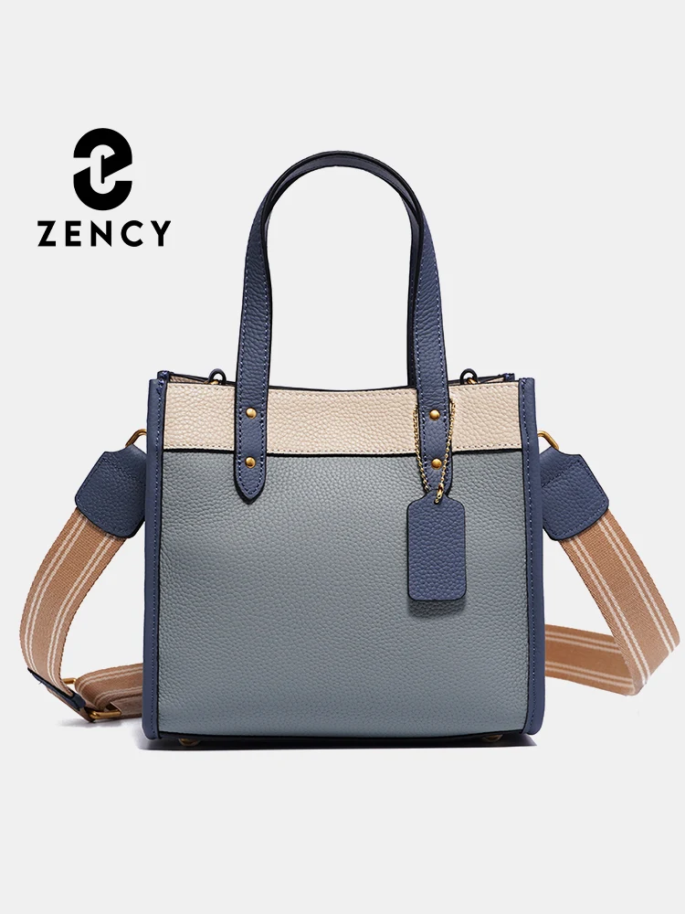 Роскошная дизайнерская женская сумка Zency, высококачественная сумка из натуральной кожи, женская сумка через плечо, стильная сумка с верхней ручкой для девочек