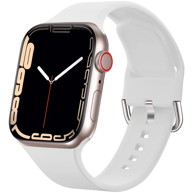Силиконовые Ремешки Для Apple Watch Ремешок 44мм 40мм 45мм 41мм 49мм 42мм 38мм 44 45мм браслет iwatch Ultra series 7 se 3 5 6 8 ремешок