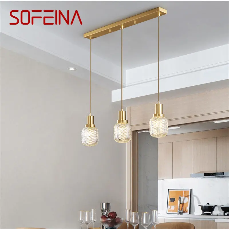 Современный подвесной светильник SOFEINA из латуни с золотым светодиодом, креативный декоративный подвесной светильник для дома, столовой, спальни