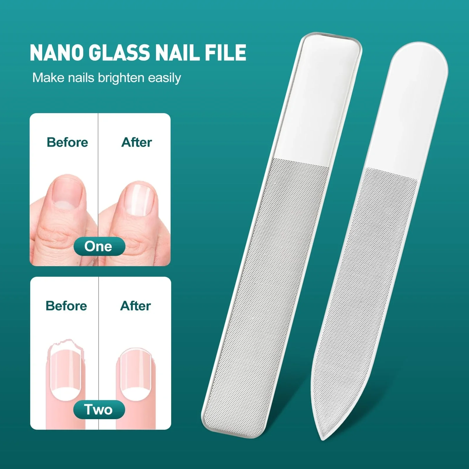 Стеклянный лак для ногтей, обновление, пилочки и буферы из нано стекла, полировщик, Профессиональный набор хрустальных маникюрных инструментов для натуральных ногтей 0