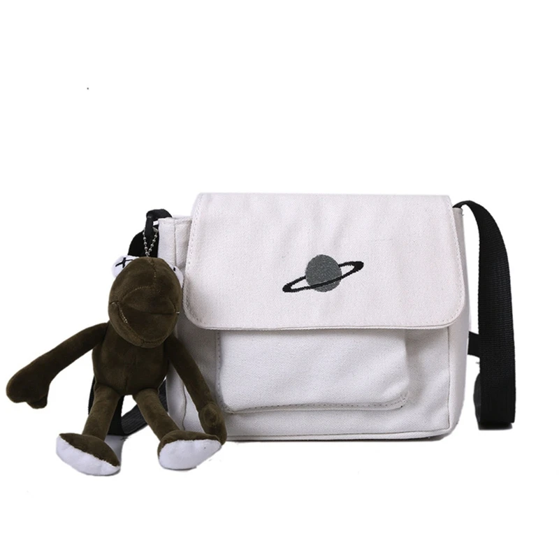 Стильная сумка-мессенджер большой емкости на молнии, сумка через плечо, холщовая сумка, студенческая сумка через плечо, сумочка