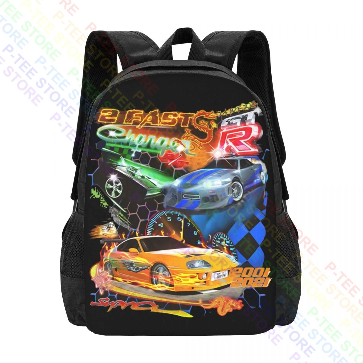Футболка The 2 Fast 2 Furious, гоночный рюкзак CarBackpack, сумка для обуви большой емкости, хозяйственная сумка