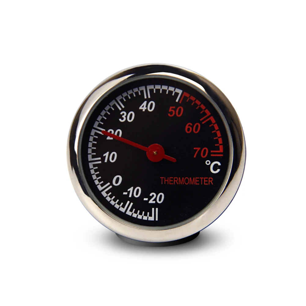 Цифровые часы-термометр для салона мини-автомобиля, измерители измерения, круглый высокоточный термометр для украшения приборной панели