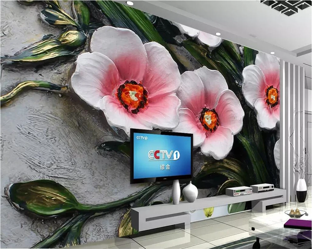 обои wellyu на заказ papel de parede с 3D тиснением цветок каллы Фон для телевизора обои для домашнего декора papel pintado behang