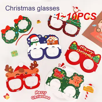 1-10 шт. Очки Санта-Клаус Рождественские Подарки для взрослых Износостойкие Декоративные очки Рождественские украшения