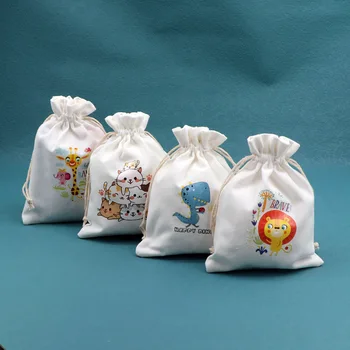 10 шт./лот, высококачественные подарочные пакеты из хлопчатобумажной ткани, креативный мешочек, сумка для конфет на Хэллоуин, несколько спецификаций, утолщенная ткань
