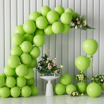 150 шт./компл. 5-дюймовый зеленый латекс, латексный шар, воздушные шары на День рождения, воздушные шары для вечеринки по случаю Дня рождения, латексные воздушные шары для вечеринки