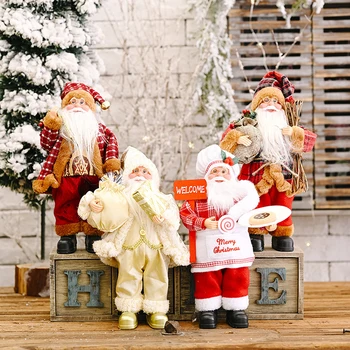 2022 Рождественская Смола Санта-Клаус Кукла Праздничная Коллекция Статуэток Рождественский Орнамент Подарочное Украшение Стола