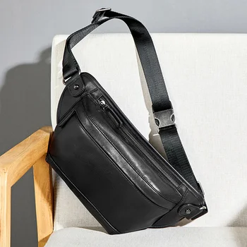 AETOO Корейская версия модной поясной сумки мужская сумка через плечо из натуральной кожи маленькая сумка для отдыха многофункциональная мягкая воловья кожа