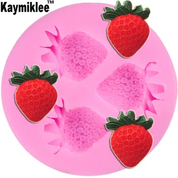 Kaymiklee M056 Новая пищевая силиконовая форма для клубничной помадки, форма для украшения десен для торта sugarcraft Gum Paste.