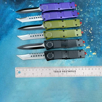 Micro OTF Tech Knife Combat Troo Series D2 Лезвие из алюминиевого сплава твердостью 59HRC, Карманный нож для самообороны на открытом воздухе