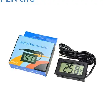 Бытовой термометр, Удобный датчик температуры, ЖК-Цифровой Водонепроницаемый Аквариум, Аксессуары, Электронный термометр Mini