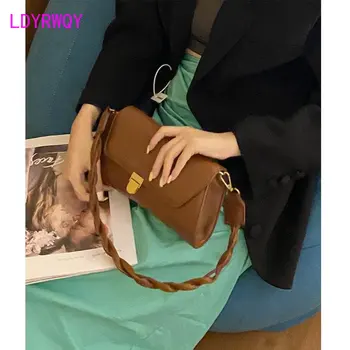 Винтажная сумка через плечо женская 2020 новая модная сумка подмышками нишевый дизайн цепочка маленькая квадратная сумка Сумки через плечо 2