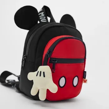 Детская сумка Disney с Микки Маусом, детский рюкзак Bacpack, осенний рюкзак с рисунком Микки и Минни Маус для детских подарков 1