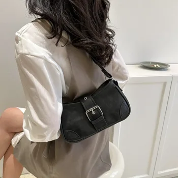 Женская сумка под мышками, модная готическая сумка в виде полумесяца, однотонная сумка для леди, высококачественная большая сумка для подарка на день рождения