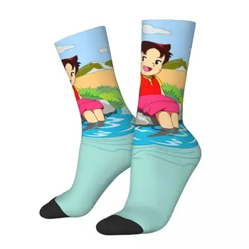 Женские Носки Heidi Feet In The Water, Теплые Забавные Счастливые Носки Из Японского Аниме Harajuku, Мерч, Средние Тюбики, Маленькие Подарки