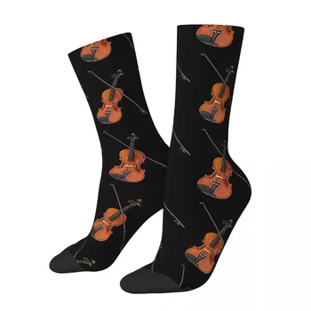 Классические Носки Для Скрипки Harajuku, Высококачественные Чулки, Всесезонные Носки, Аксессуары для Подарка Унисекс На День Рождения 0