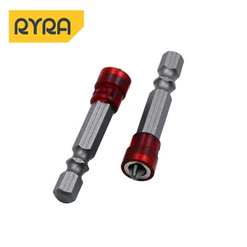 Магнитная отвертка RYRA PH2 с крестообразной головкой и шестигранным хвостовиком 1/4 дюйма, кольцо-держатель для электрической отвертки для домашнего использования
