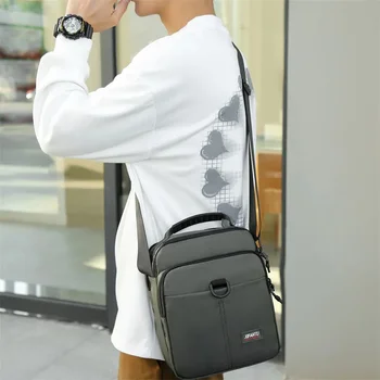 Модные мужские сумки через плечо, повседневные дорожные водонепроницаемые сумки, высококачественная нейлоновая многофункциональная сумка через плечо, мужская 5