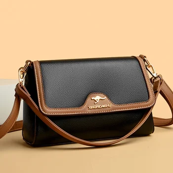 Модные новые высококачественные кожаные сумки через плечо с небольшим клапаном для женщин, роскошные женские сумки через плечо, сумки-мессенджеры, сумки-мешки