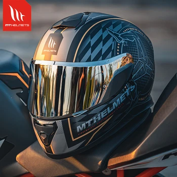 Мотоциклетные шлемы MT Thunder 3 SV для мужчин и женщин с защитой от уличных гонок, Одобренные ЕЭК DOT Шлемы с двумя линзами