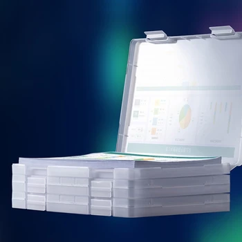 Прозрачный Пластиковый Ящик Для Хранения Файлов, Органайзеры для Документов для Школы и Дома 2