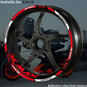 Светоотражающие Водонепроницаемые Аксессуары для мотоциклов Наклейка для модификации колесных шин Наклейки на ступицы Лента в полоску на ободе для XMAX 530 560